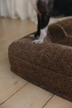 Brown Bouclé Dog Bed - (Size Extra Small / Small)