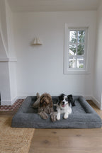 Dark Grey Bouclé Dog Bed - (Size Large / Extra Large)