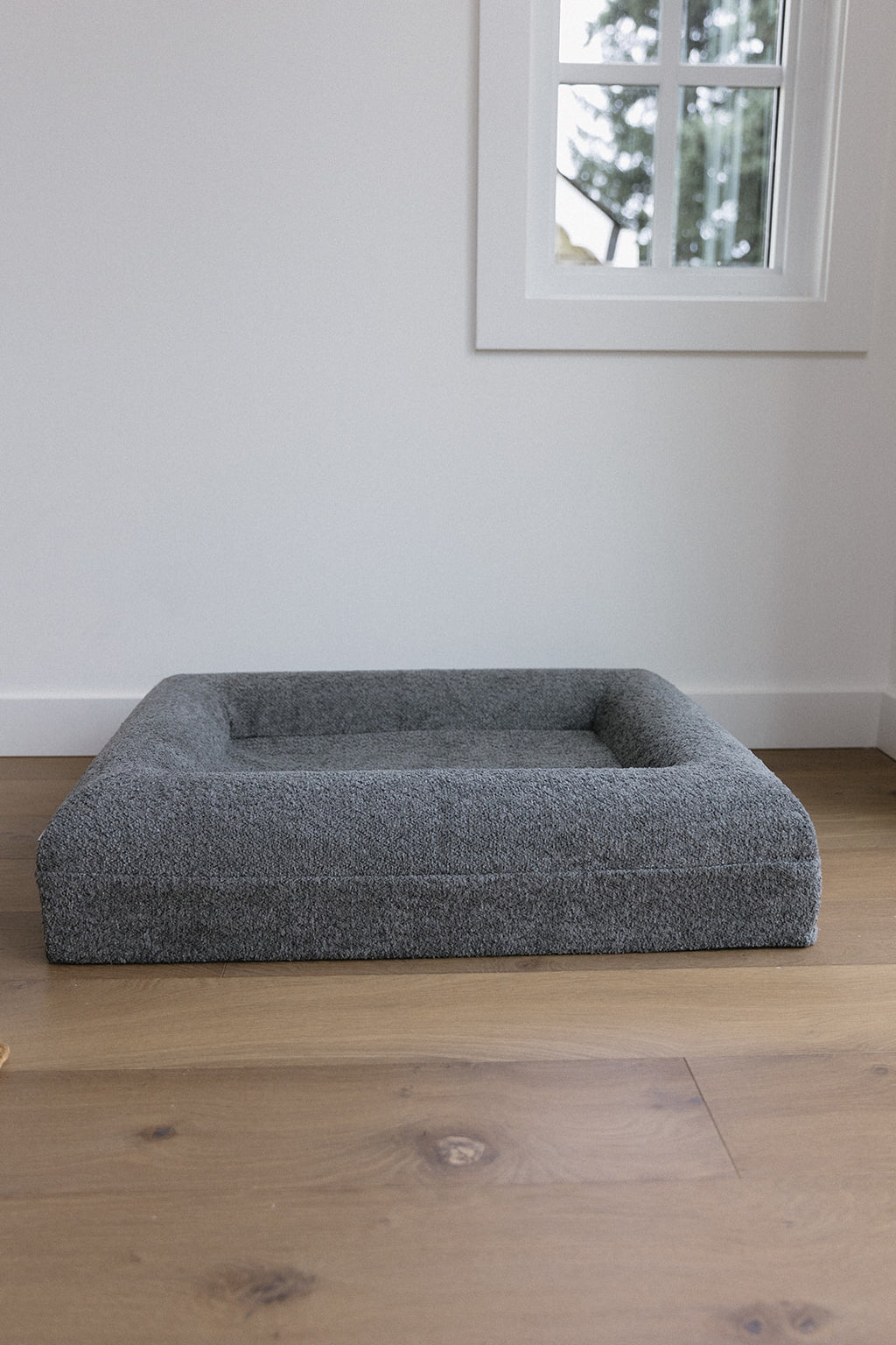 Dark Grey Bouclé Dog Bed - (Size Extra Small / Small)