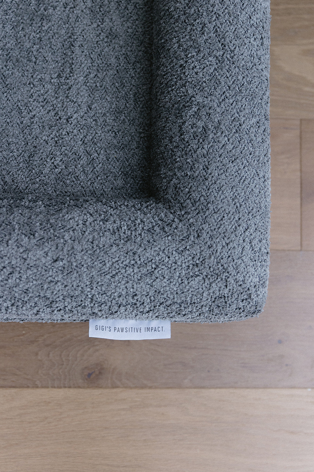 Dark Grey Bouclé Dog Bed - (Size Extra Small / Small)