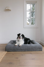 Dark Grey Bouclé Dog Bed - (Size Medium / Large)