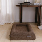 Spare cream boucle dog bed cover for small / medium size bed