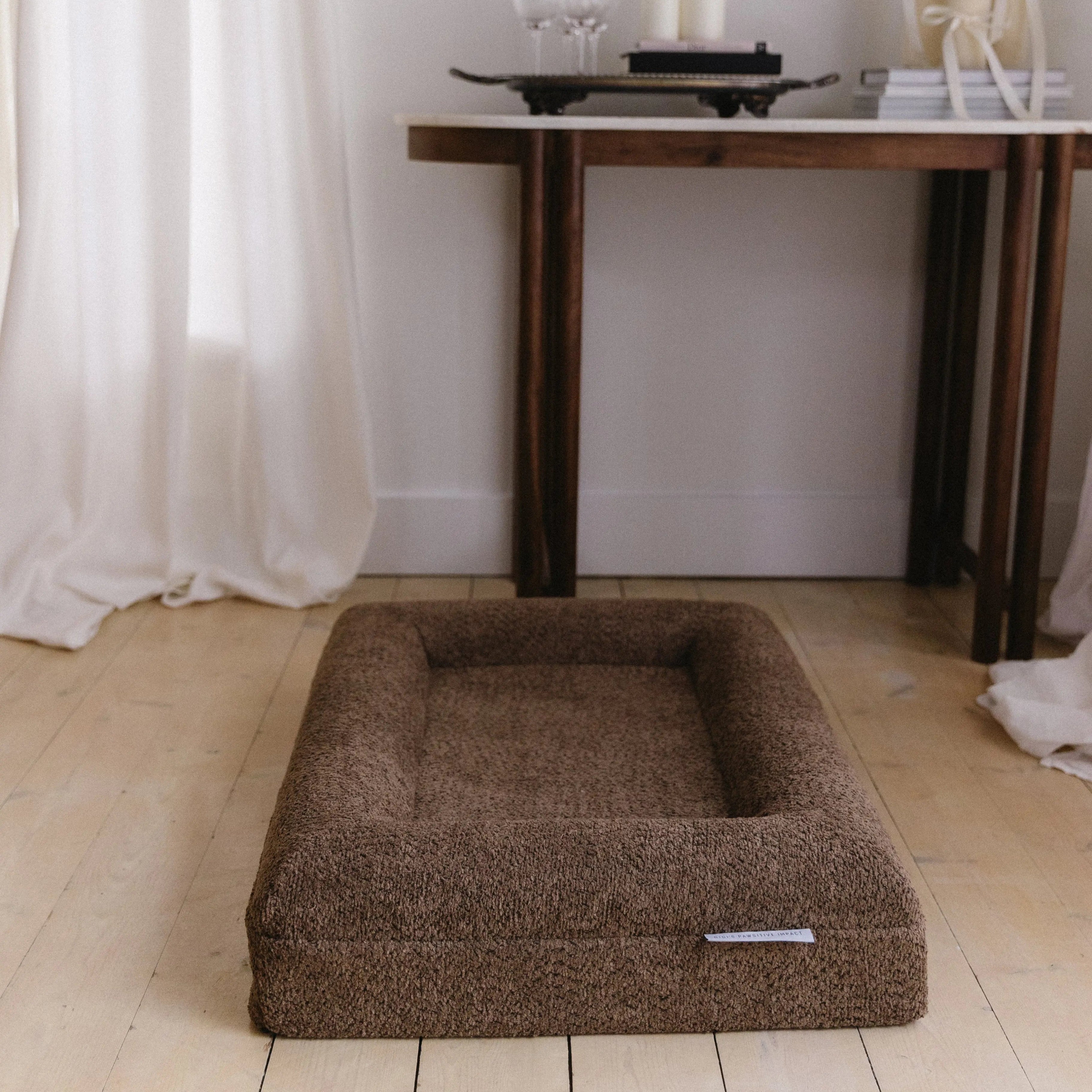 Spare cream boucle dog bed cover for extra small / small size bed